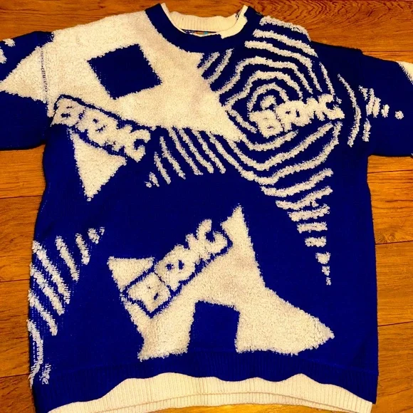 Y2K Abstract Oversized Round Neck SweaterUnisex